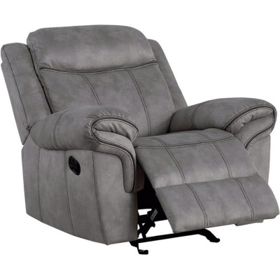 SILLÓN RECLINABLE 1 PLAZA GRIS FA-03 SIMPLY F - CONFORT Y ESTILO EN TU HOGAR