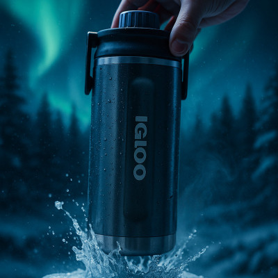 TERMO IGLOO DE ACERO INOXIDABLE, 36 ONZAS - ESTILO EN CARBONITA TERMO IGLOO DE ACERO INOXIDABLE, 36 ONZAS - ESTILO EN CARBONITA