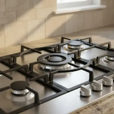 Encimera a Gas RCA de 90cm | 5 Quemadores en Acero Inoxidable para una Cocina Moderna y Eficiente Encimera a Gas RCA de 90cm | 5 Quemadores en Acero Inoxidable para una Cocina Moderna y Eficiente