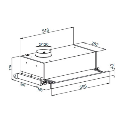CAMPANA EXTRACTORA EXTENSIBLE 60CM ACERO INOXIDABLE MASTERMAID PARA COCINA