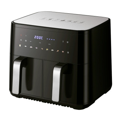 AIR FRYER DOBLE DIGITAL MASTERMAID 10 LITROS NEGRA — FREIDORA DE AIRE