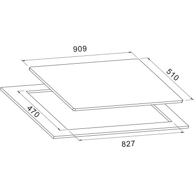 COCINA A GAS MASTERMAID 91X51CM CON 4 QUEMADORES + 2 TRIPLE LLAMA