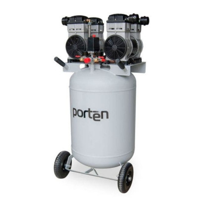 COMPRESOR DENTAL SILENCIOSO SIN ACEITE 4 HP 120 LITROS PORTEN VERTICAL