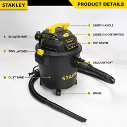 ASPIRADORA STANLEY 5 GALONES  4HP | ALCOSTEC ECUADOR